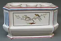 French faience, c. 1750, with three pots inside