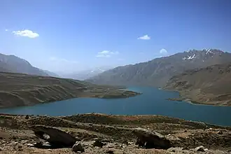 Yashilkul seen from shoreline
