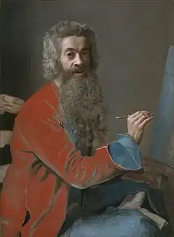 Self-portrait, ca 1749, pastel