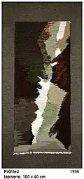 Opening, author's, hand-woven tapestry 100 × 40&nbsp;cm, 1996