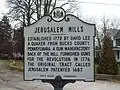 Jerusalem Mill Village Marker, December 2009