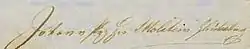Prince Johann's signature