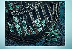 John E Potente & Sons (1985), collagraph, 24 x 30 in. (60.96 x 76.2&nbsp;cm), Heckscher Museum Huntington, NY