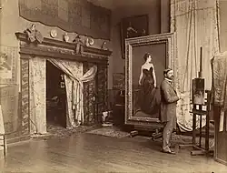 Sargent in his Paris studio, ca. 1885