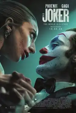 Lee Quinzel and the Joker holding hands and looking into each others' eyes