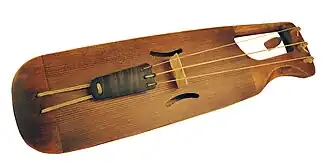 Three-string jouhikko made by Rauno Nieminen