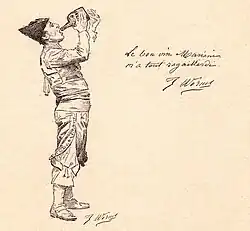 Drawing (testimonial to vin Mariani) from Album Mariani&nbsp;[fr] v. 7, 1902