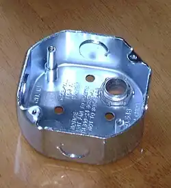A metal junction box