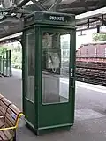 K8 housing an internal telephone at Golders Green tube station