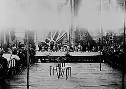 Foundation ceremony of the Chinese Section of KCR in 1909. Group photo of both Chinese and British officials.