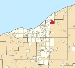 Location of Kirtland in Greater Cleveland