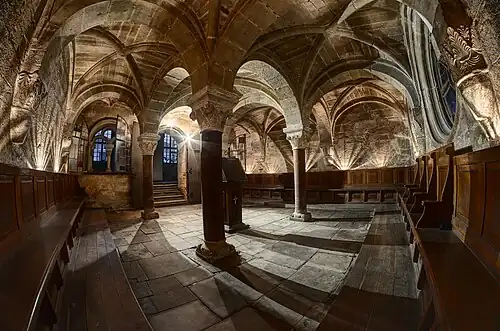 Chapter house at the Cistercian Abbey in Wąchock near Kielce