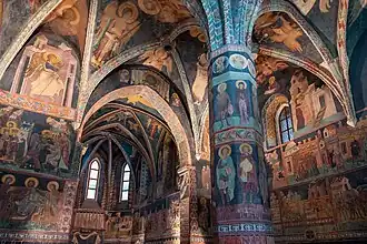 Frescoes inside the Holy Trinity Chapel