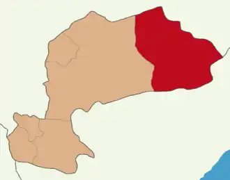 Map showing Ayrancı District in Karaman Province