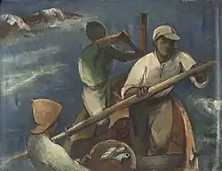 Karli Sohn-Rethel, Fisherman with a Boat, (c. 1935), oil painting