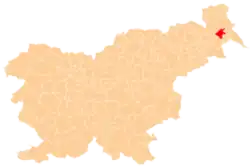 Location of the Municipality of Beltinci in Slovenia
