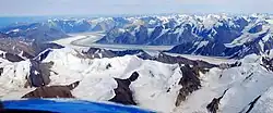 Kaskawulsh Glacier seen from Mount Weyprecht. August 2013