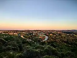 The town of Kei Mouth seen from the hill