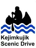 The route sign for the Kejimkujik Scenic Drive