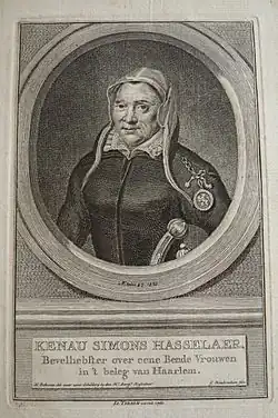 H. Pothoven after a painting by den Hr. Burg.r Hasselaer J. Houbraken fecit