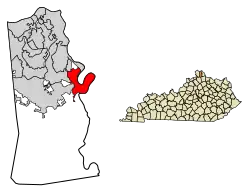 Location in Kenton County, Kentucky