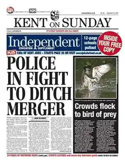 Kent on Sunday front page