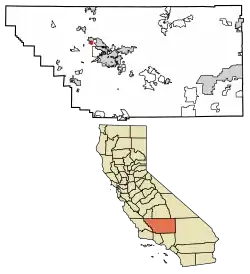 Location of Cherokee Strip in Kern County, California.