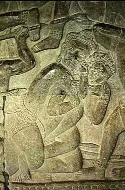 Bas relief of a rear choke
