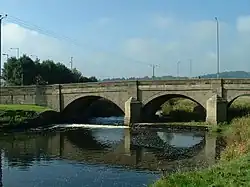 Kildwick Bridge east side built 1780 showing smooth vaulting.