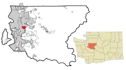 Location of Newcastle, Washington