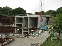 Construction of the tunnel section of the Yokohama North Route in 2011