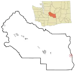 Location of Vantage in Washington
