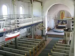 The nave, chancel and altar