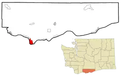 Location of Dallesport in Klickitat County, Washington