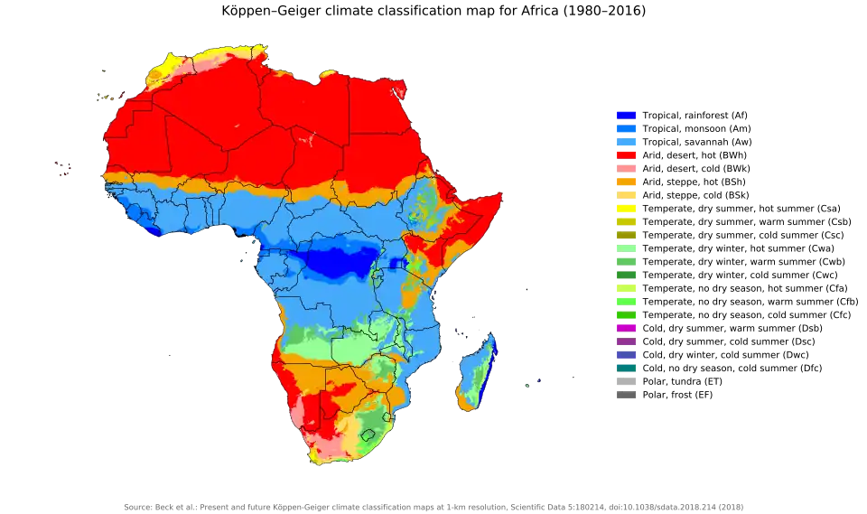 T. brucei is only found in the blue areas