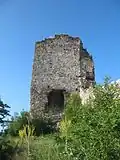 Entrance tower in Koznik fortress above Rasina river on Kopaonik slopes