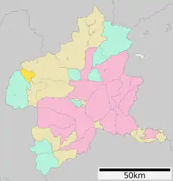 Location of Kusatsu in Gunma Prefecture