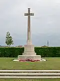 Sacrificial cross in the cemetery