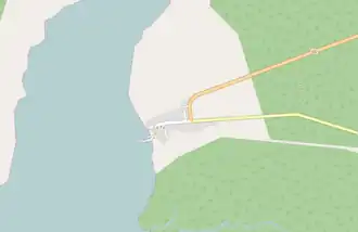 OSM map showing La Fe and the surrounding area. The map shows also, in orange, the "Carretera Central" highway