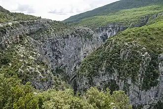 The Verdon river valley