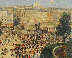 A 1906 painting depicting Place Pigalle by André Devambez