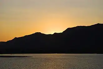 View of Varun Sagar lake after sunset
