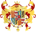 Coat of Arms of Lamoral of Egmont, with chain of the Order of the Golden Fleece