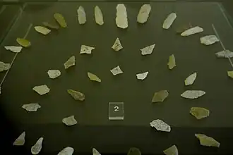 Neolithic arrowheads. Museo Arqueológico Municipal de Cartagena.