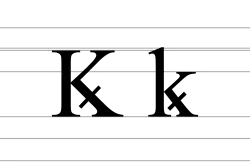 Latin letter K with diagonal stroke