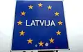 Latvian Border Sign near Grenctāle