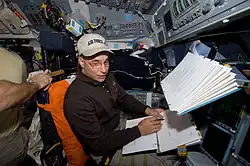 Commander Archambault on the flight deck