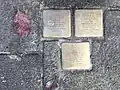 Stolpersteine in Leiden for Adolf Mohr (1872-1944), Gabriele Mohr-Kaufmann (1886-1944) en Herta Mohr (1914-1945)