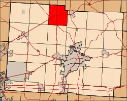 Location in Licking County