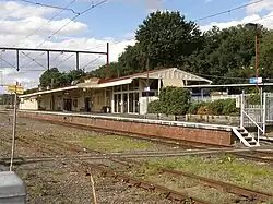 Northbound view of the former ground level Platform 2, March 2015